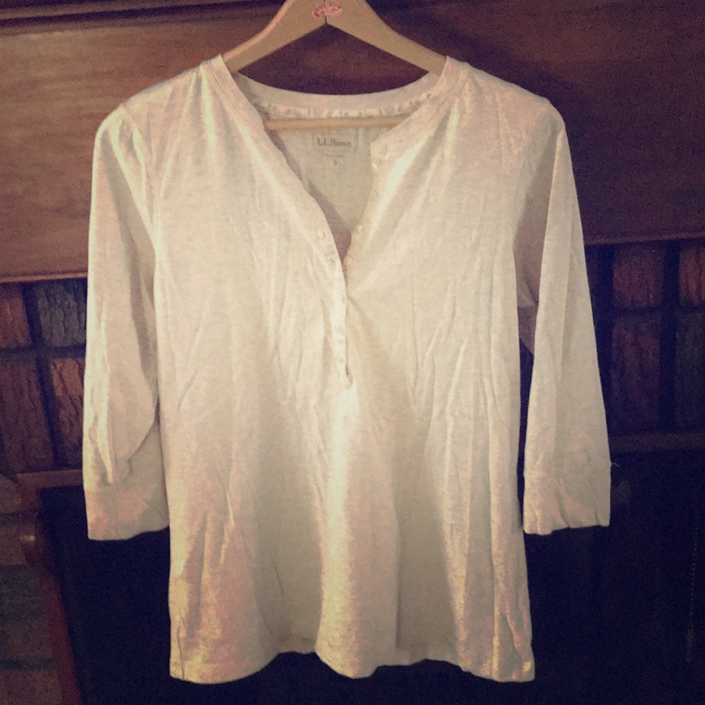 Cream Henley Top from L.L.Bean